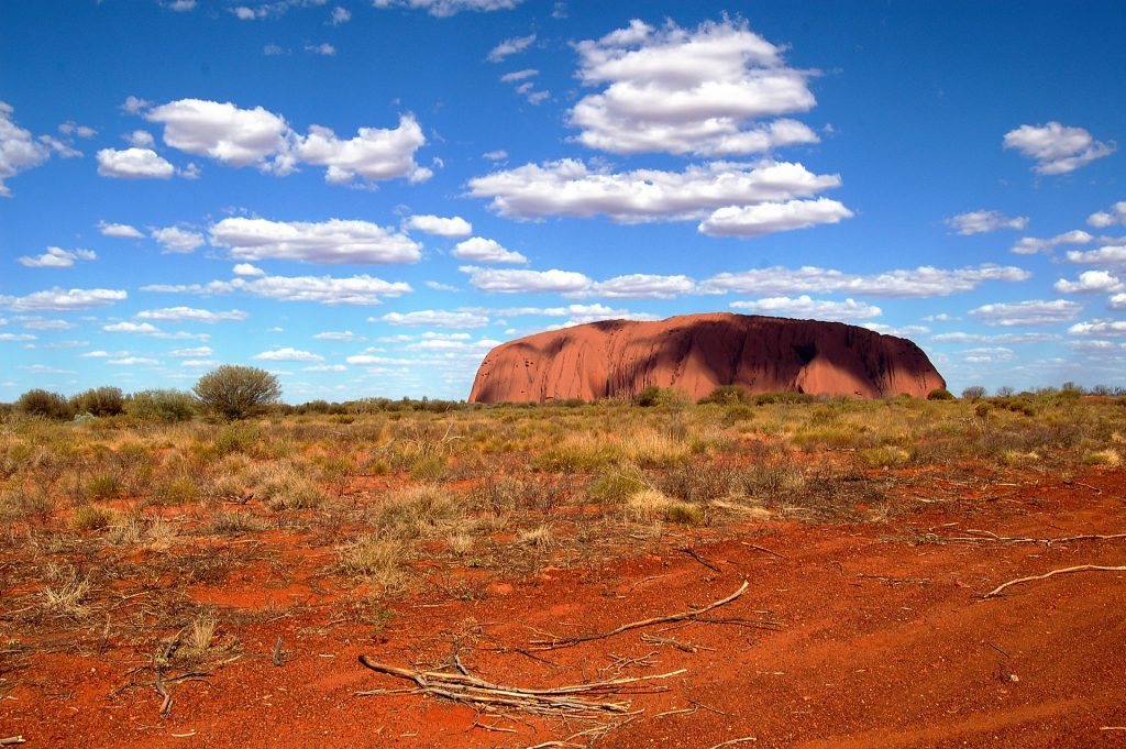 Beautiful vast outback in Australia with a fine weather that complements the scenery